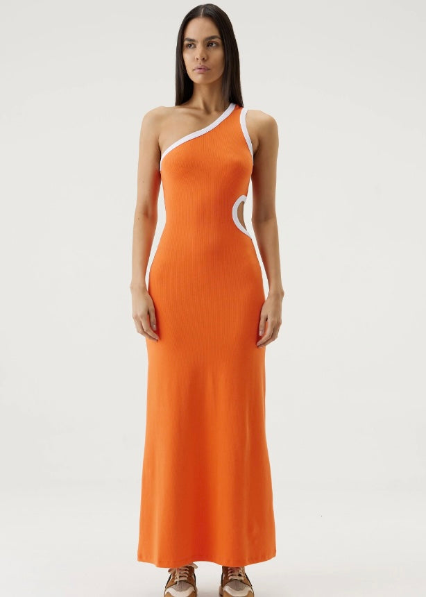 Ring Around One Shoulder Maxi